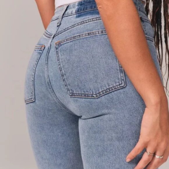 NWT* 30xLong Abercrombie The Skinny Hi-Rise Curve Love Jeans SAME DAY SHIPPING! - Picture 5 of 7